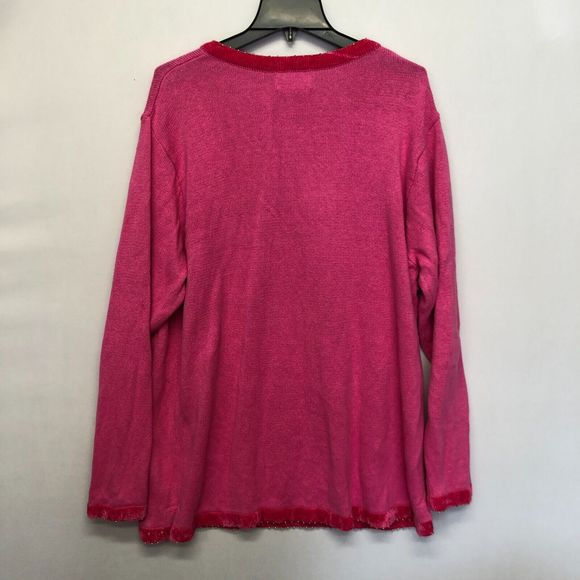 Quacker Factory Women Snowman Beads Embroidered Knit Sweater Size 1X M102 -20 - Picture 12 of 14